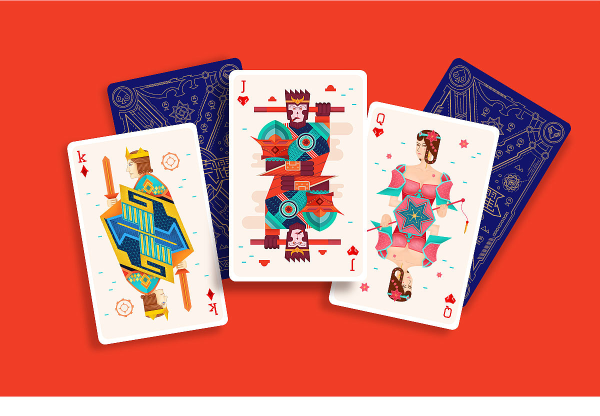 王者荣耀-主题扑克牌 王者荣耀创意周边设计 图