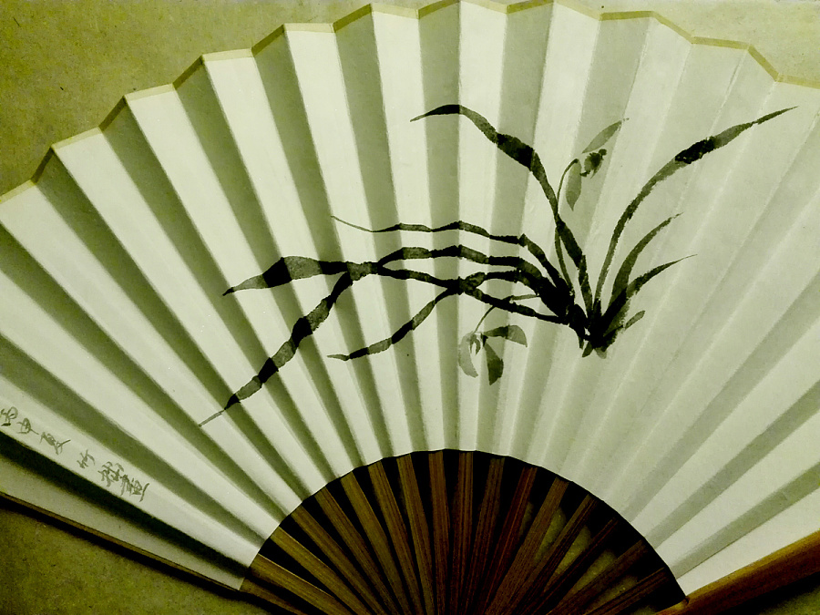 夏画扇面-折扇|其他手工|手工艺|白色的树 - 原创设计作品 - 站酷 (ZCOOL)