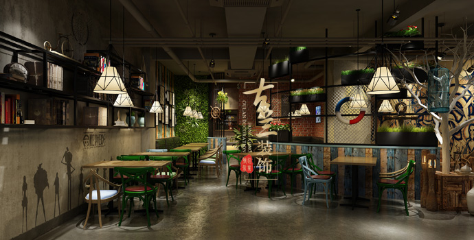 巴中主题餐厅装修设计公司-慢成都烤鱼吧设计