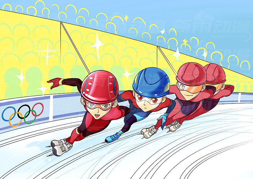 商业插画宣传漫画2022年北京冬奥会宣传插画