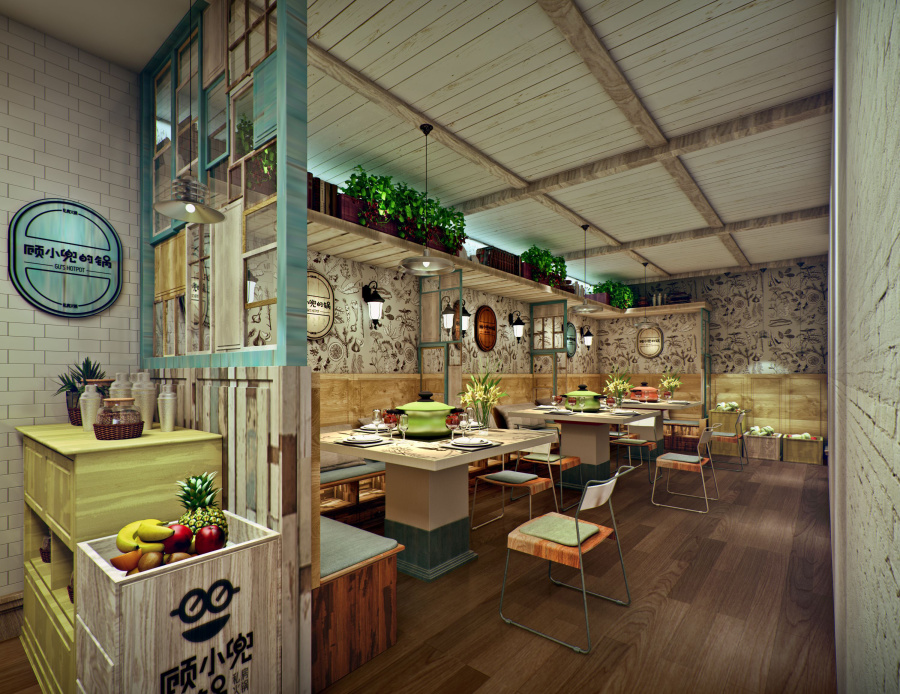 小资创意餐厅装修设计案例-成都特色创意餐厅