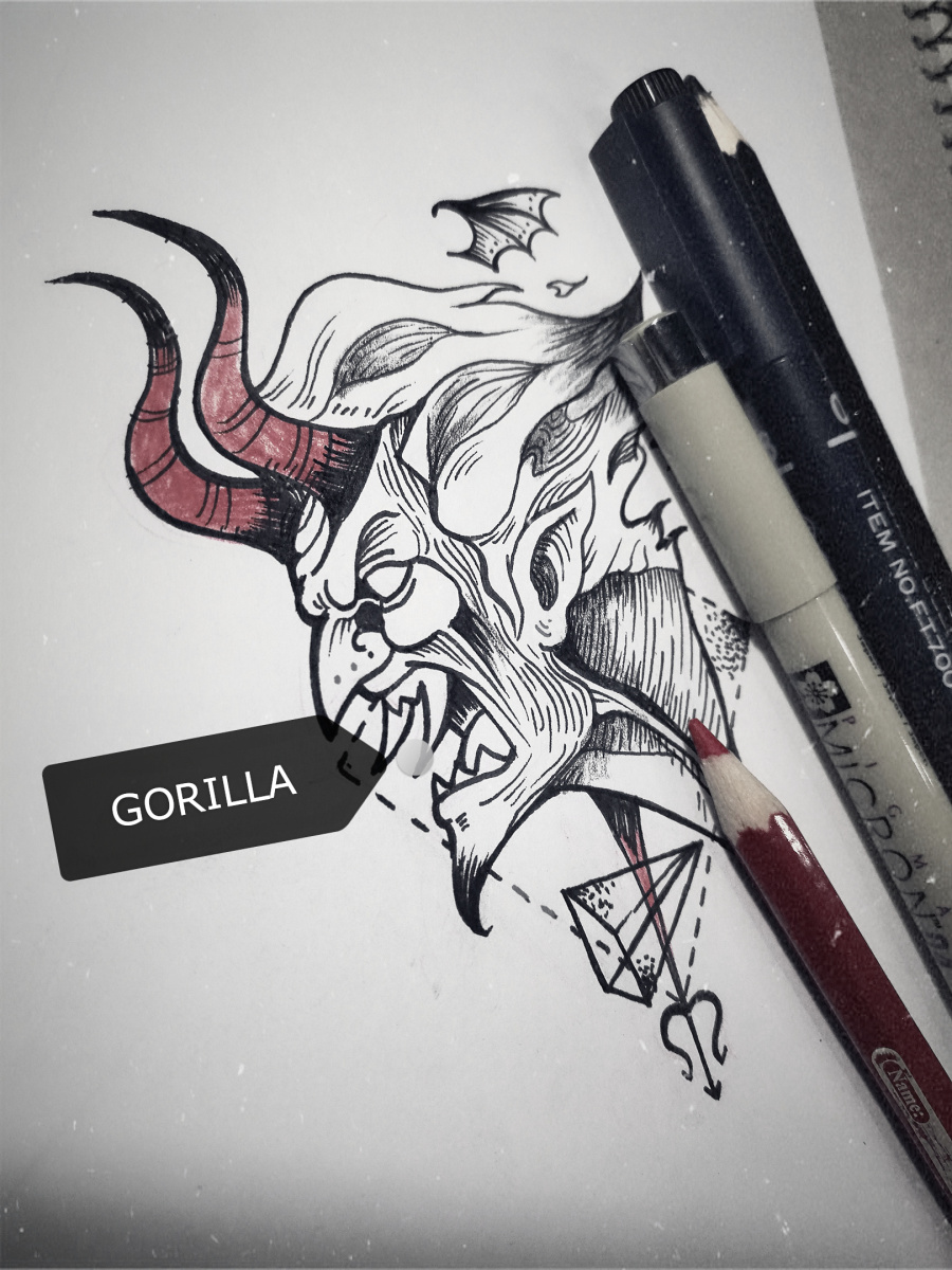 近来画的纹身手稿|涂鸦\/潮流|插画|gorillaX - 原创