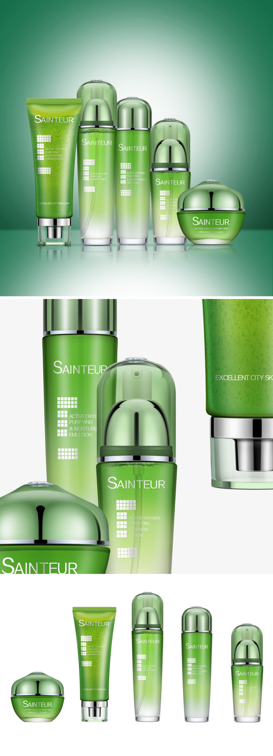 【雪莲姿美】补水五件套详情图|电子商务\/商城