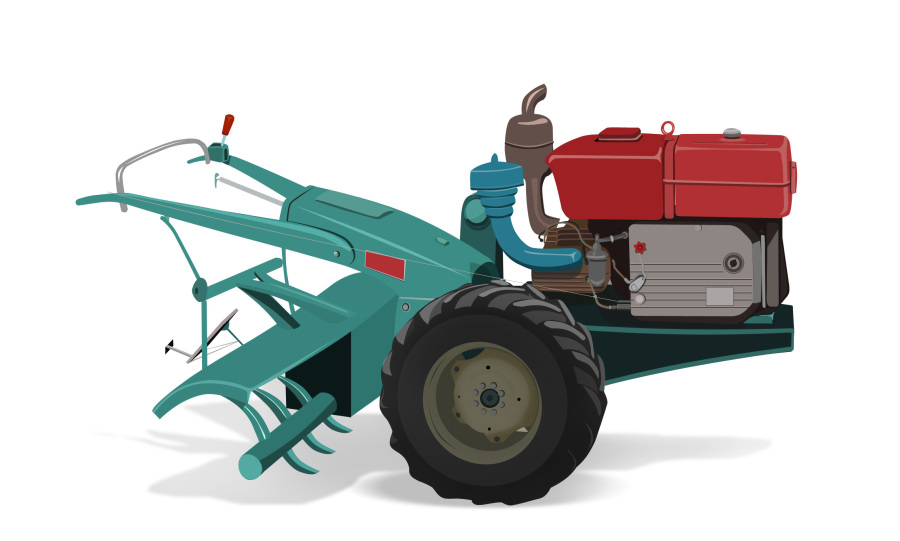 钢笔工具绘制拖拉机|绘画习作|插画|song_T_T 