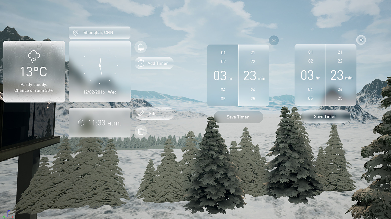 VR桌面 天气预报+时钟|UI|其他UI |Aranviolet - 原