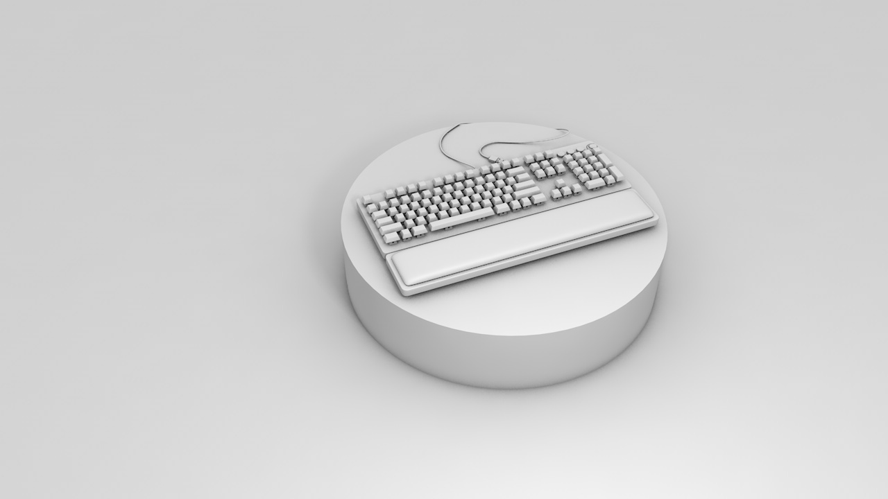 c4d-电脑机械键盘建模(简单练习)