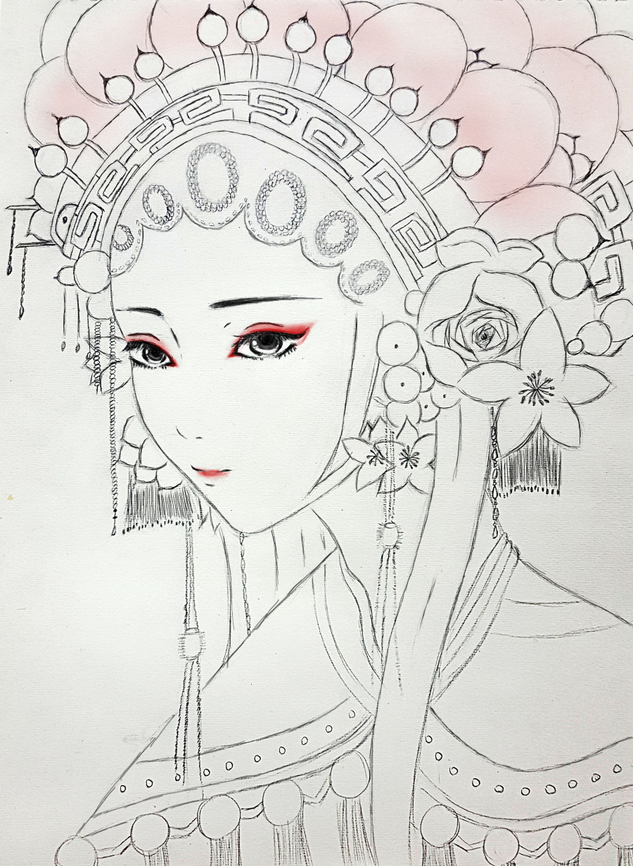 刀马旦|绘画习作|插画|121121121球球 - 原创设