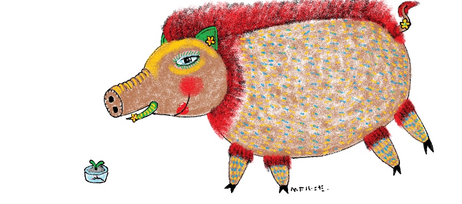 过河小马涂画|其他绘画|插画|过河小马 - 原创设