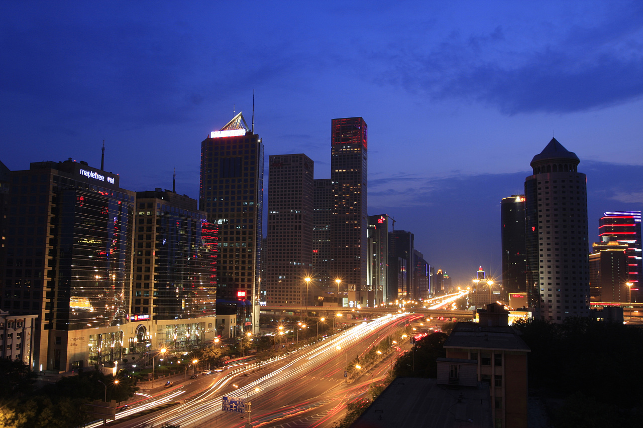 夜色下的北京cbd核心区|摄影|环境/建筑摄影|dillai 原创作品