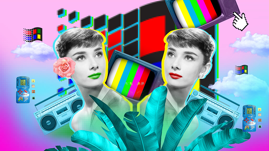 蒸汽波风格视频开头|其他平面|平面|小黄宁 - 原创设计作品 - 站酷 (ZCOOL)