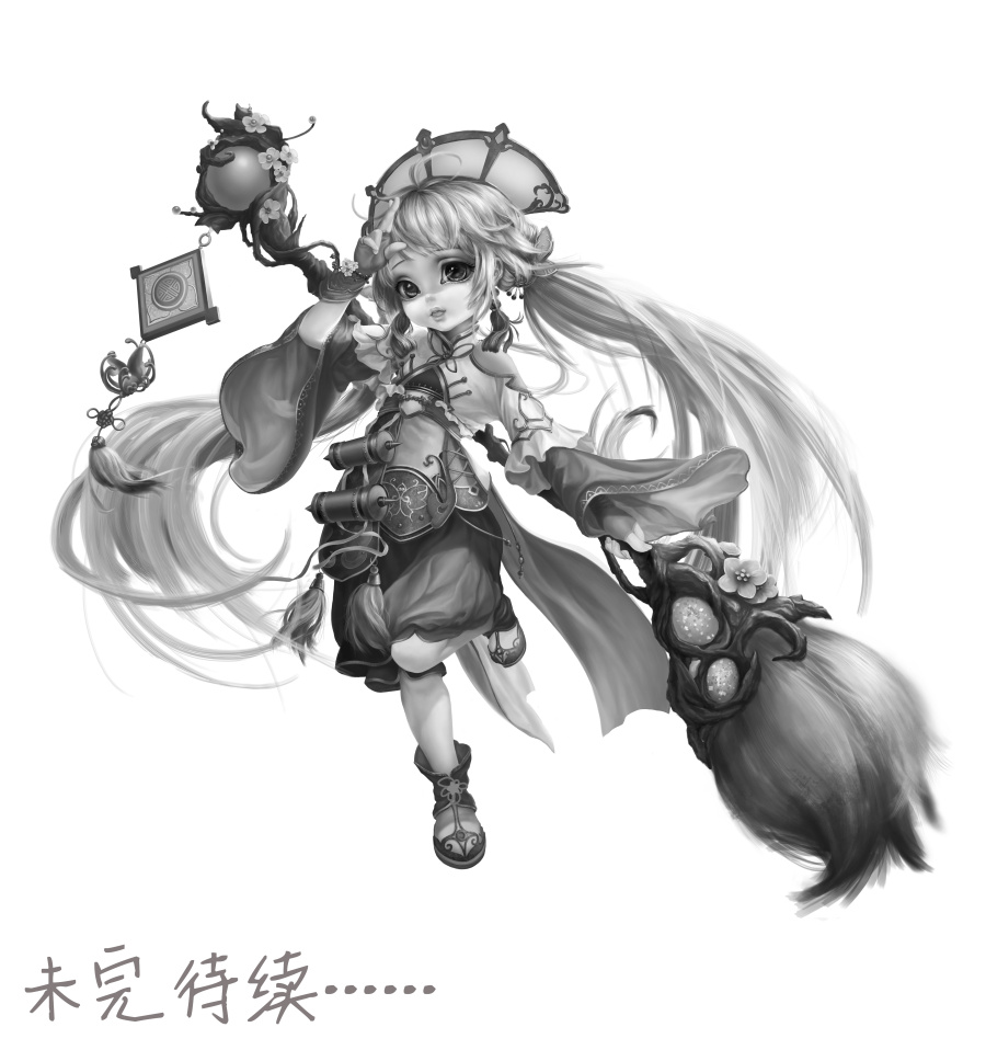 正在画 找游戏工作|游戏原画|插画|雨林湿花也开