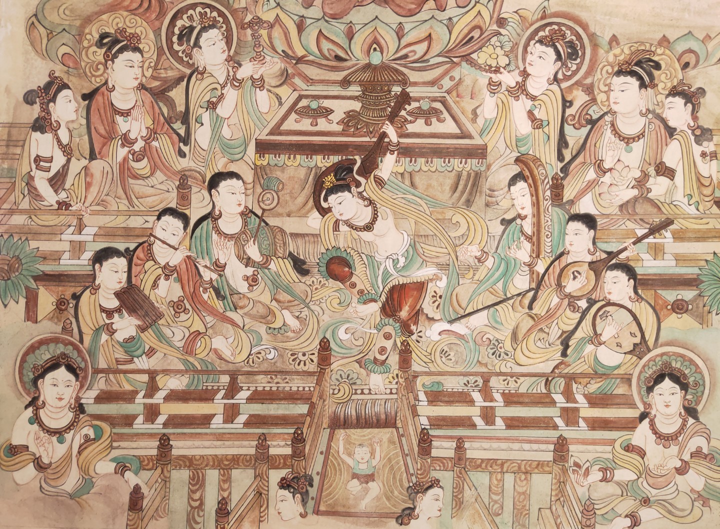 敦煌莫高窟112窟反弹琵琶——唐代壁画