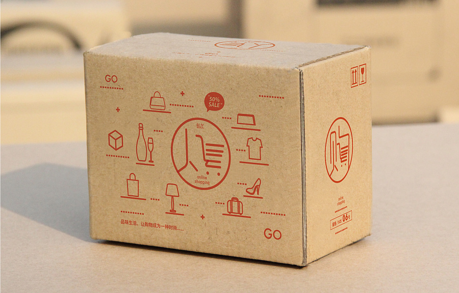 电商纸箱包装|包装|平面|陌上观 - 原创设计作品