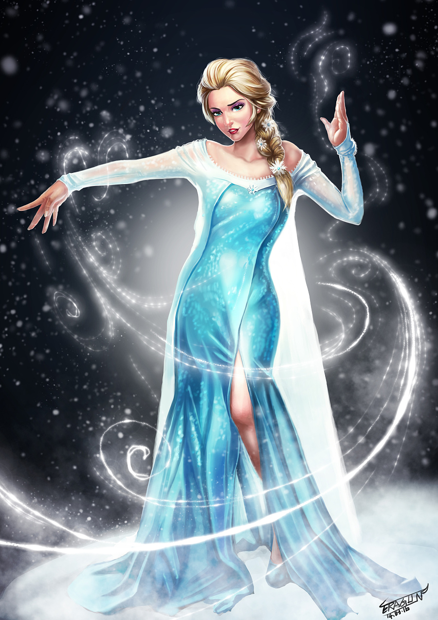 原创作品:我的女王艾尔莎(冰雪皇后)--郑博强个