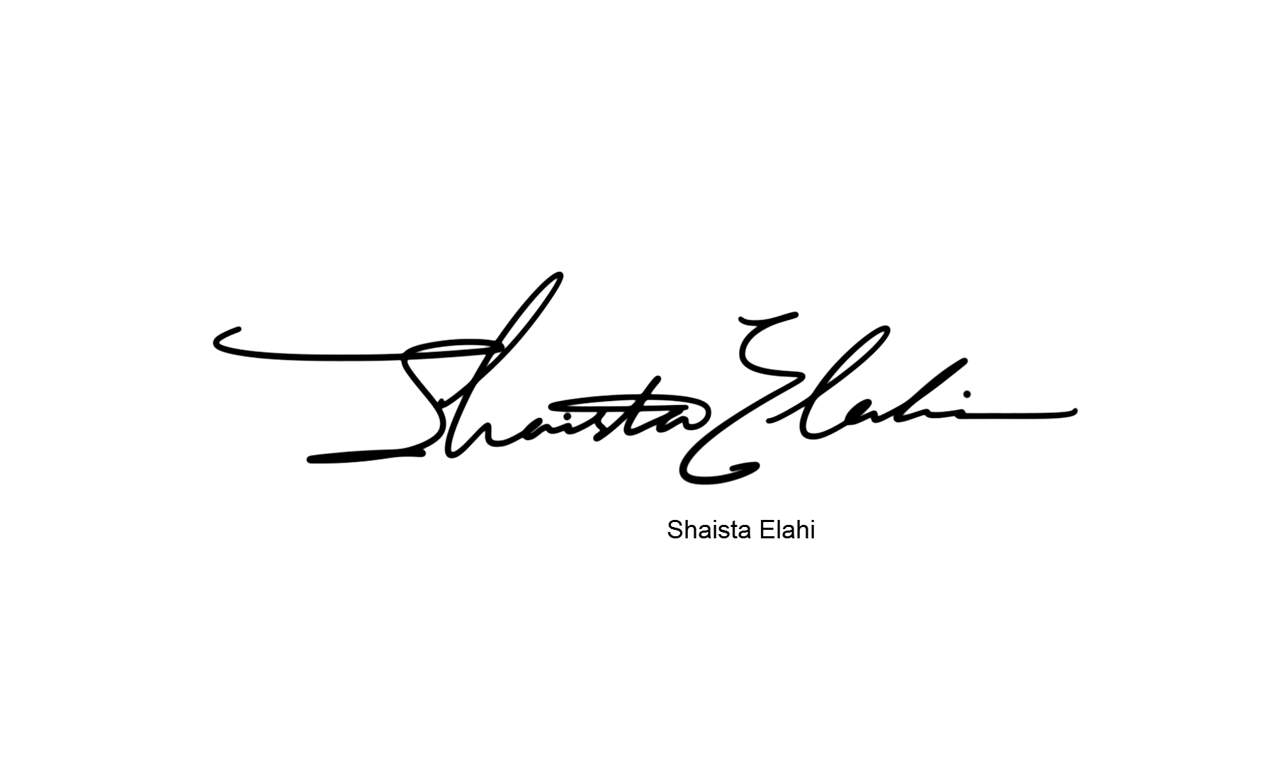 个性签丨英文签名设计丨shaista elahi多种设计方案