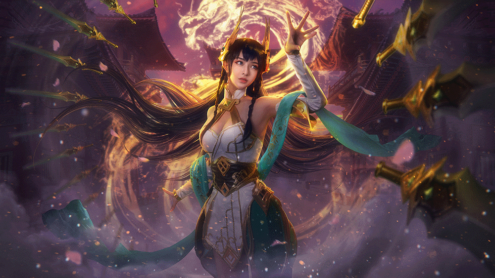 lol英雄联盟刀妹艾瑞莉娅(玉剑传说)cos后期 过程