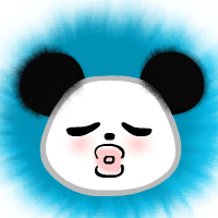 开心熊猫水墨表情|动漫|网络表情|中国风动画 - 原创