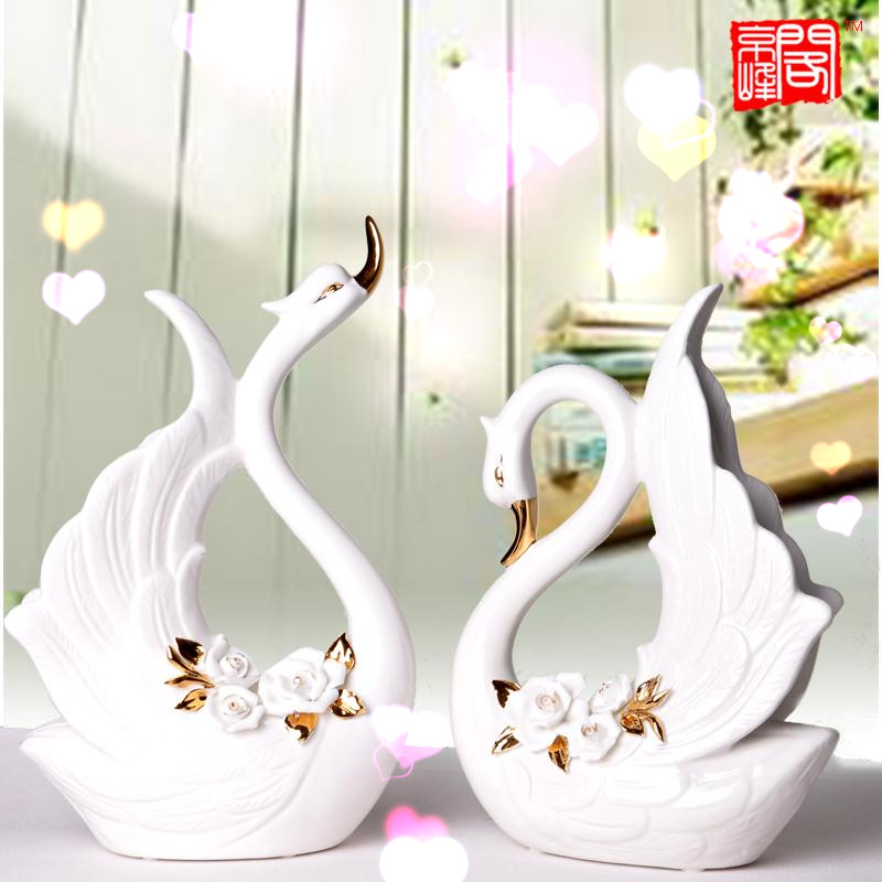 京峰阁吉祥幸福寓意陶瓷白天鹅|静物|摄影|京峰