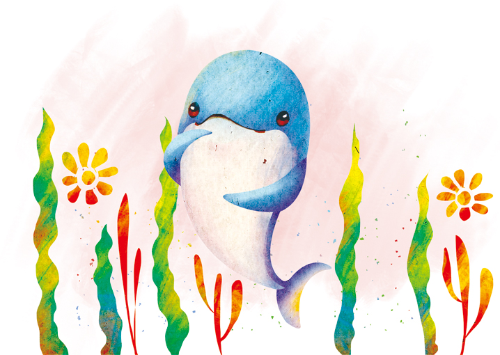 我的小海豚们啊|商业插画|插画|小健哥 - 原创设