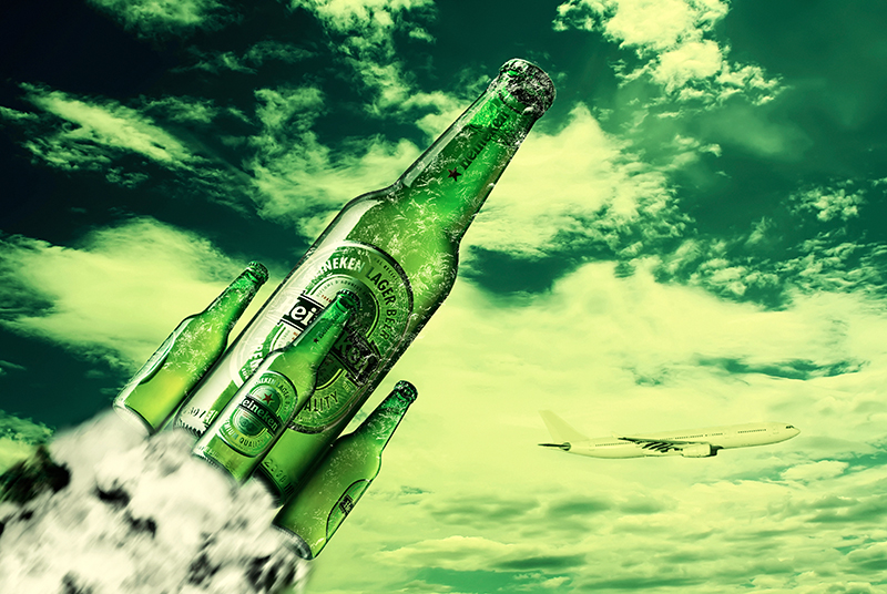 大学拍的喜力啤酒创意广告|产品|摄影|kaiquan5