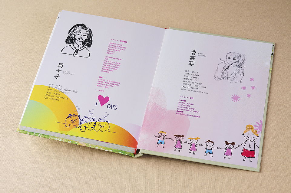 成都小学毕业纪念册设计制作-成都高端毕业画册纪念册