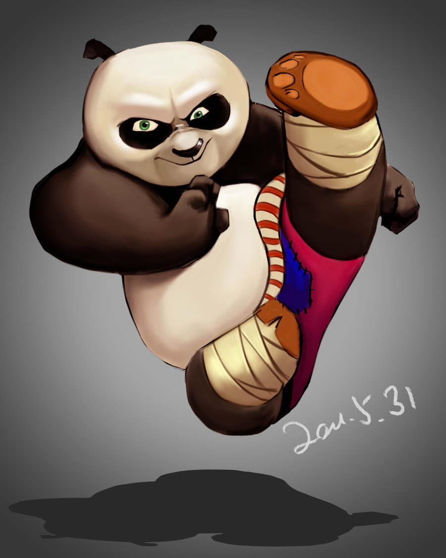 功夫熊猫|商业插画|插画|孟振华 - 原创设计作品