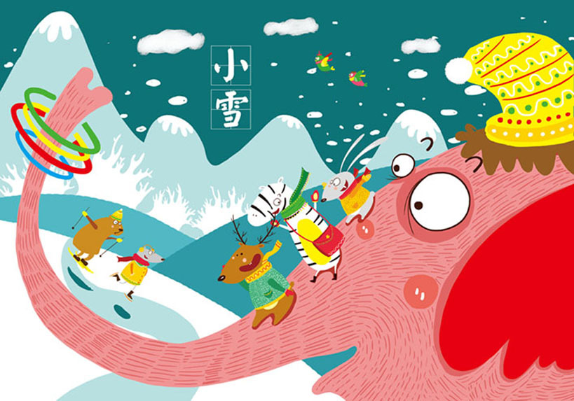 二十四节气-小雪|插画|儿童插画|buscat2 - 原创作品