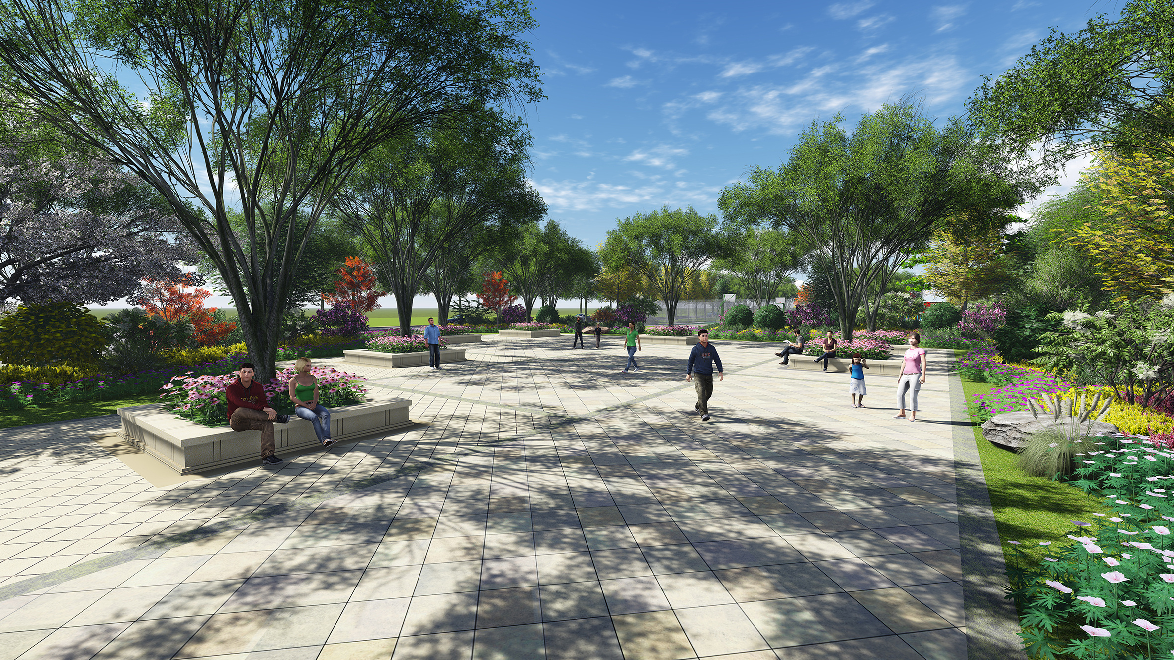 园林景观设计TOP4塘桥项目三(张家港塘桥高中