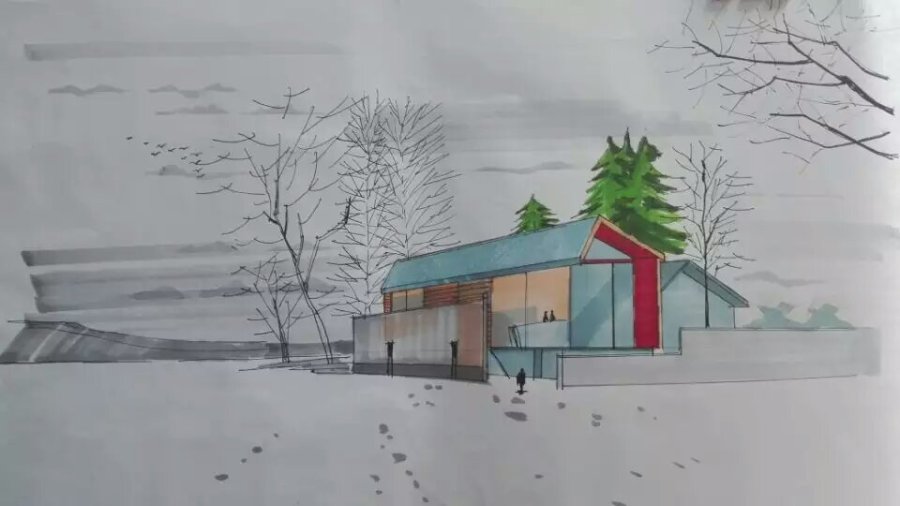 家乡的雪|绘画习作|插画|黄木耳 - 原创设计作品