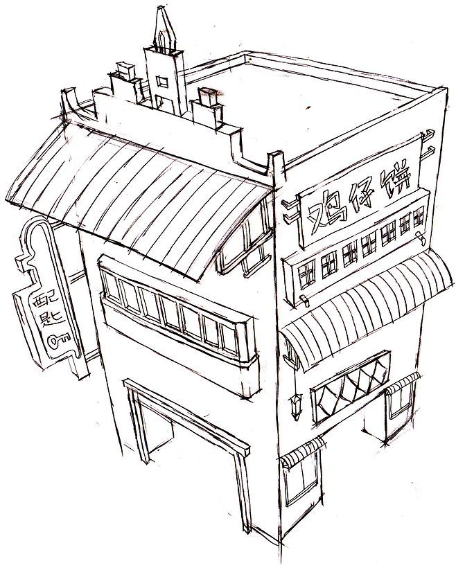 工程图 简笔画 平面图 手绘 线稿 658_823 竖版 竖屏