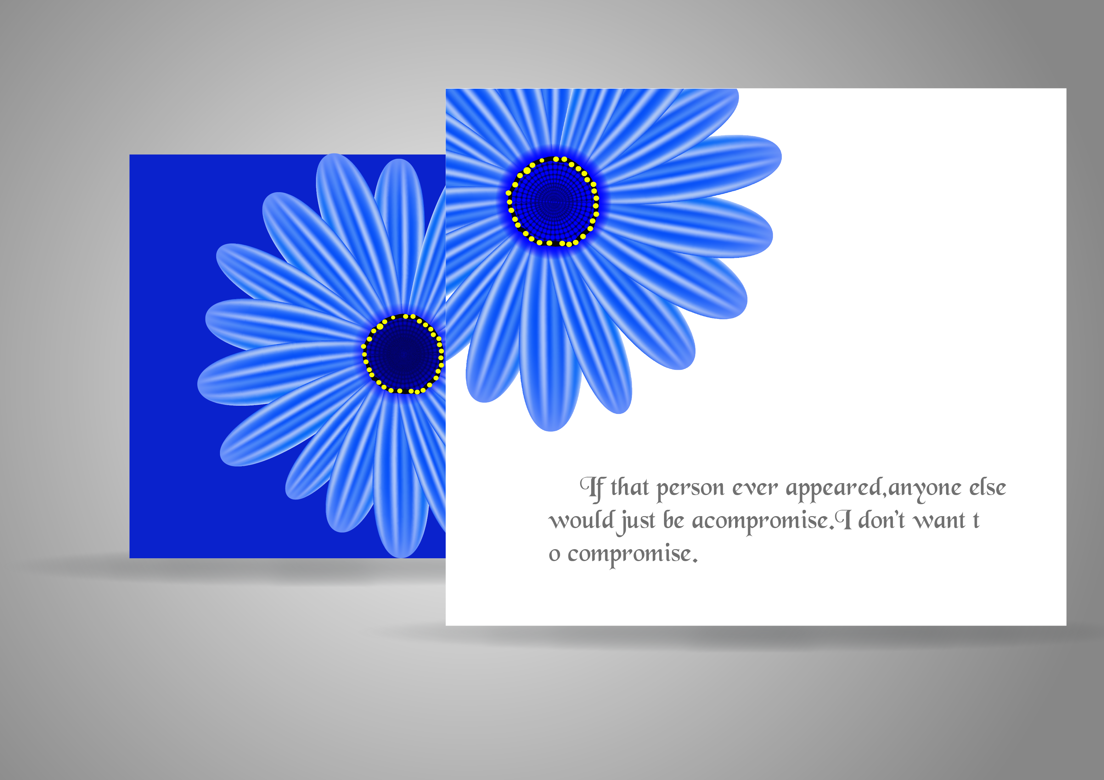 网格蓝色简单花朵