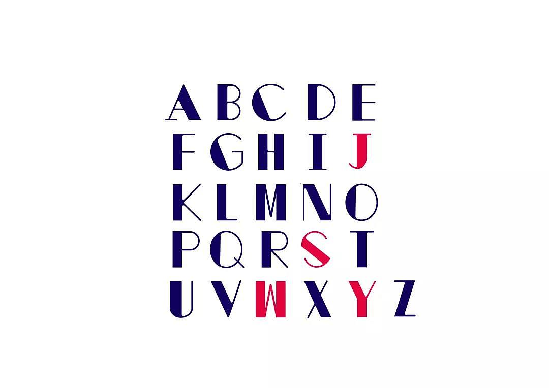 26个英文字母设计君蔚艺术工作室分享