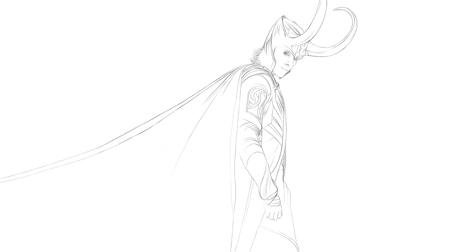 教你PS手绘 复仇者联盟:LOKI 手绘+视频后期全