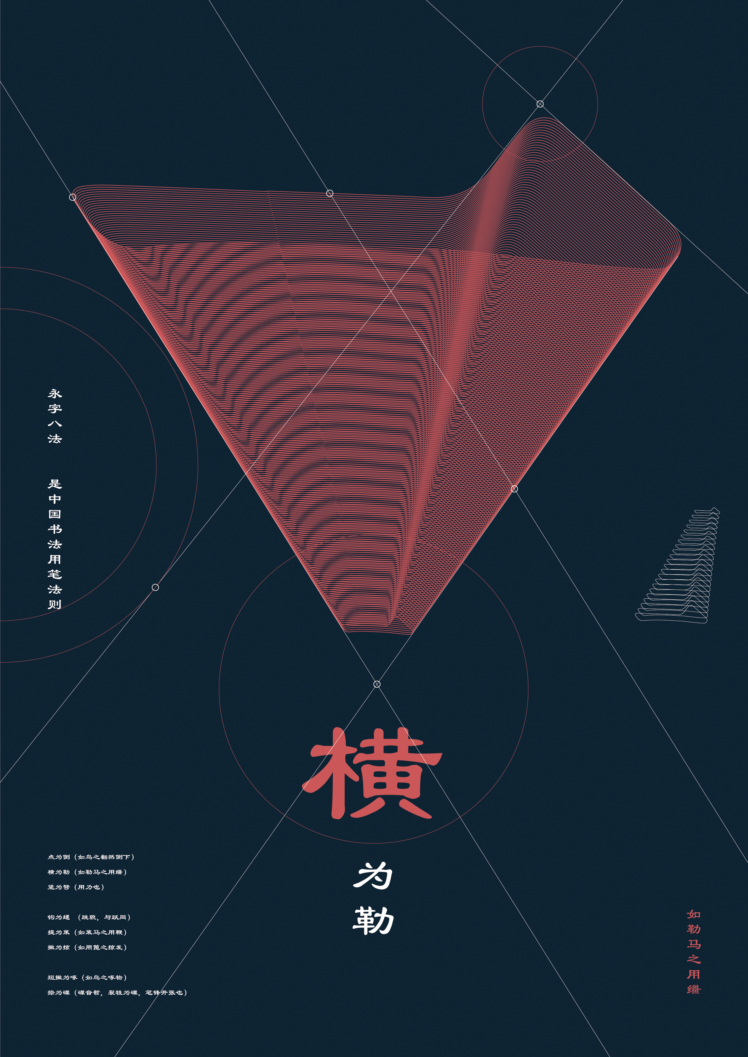 文创海报-永字八法|平面|海报|孟离 - 原创作品