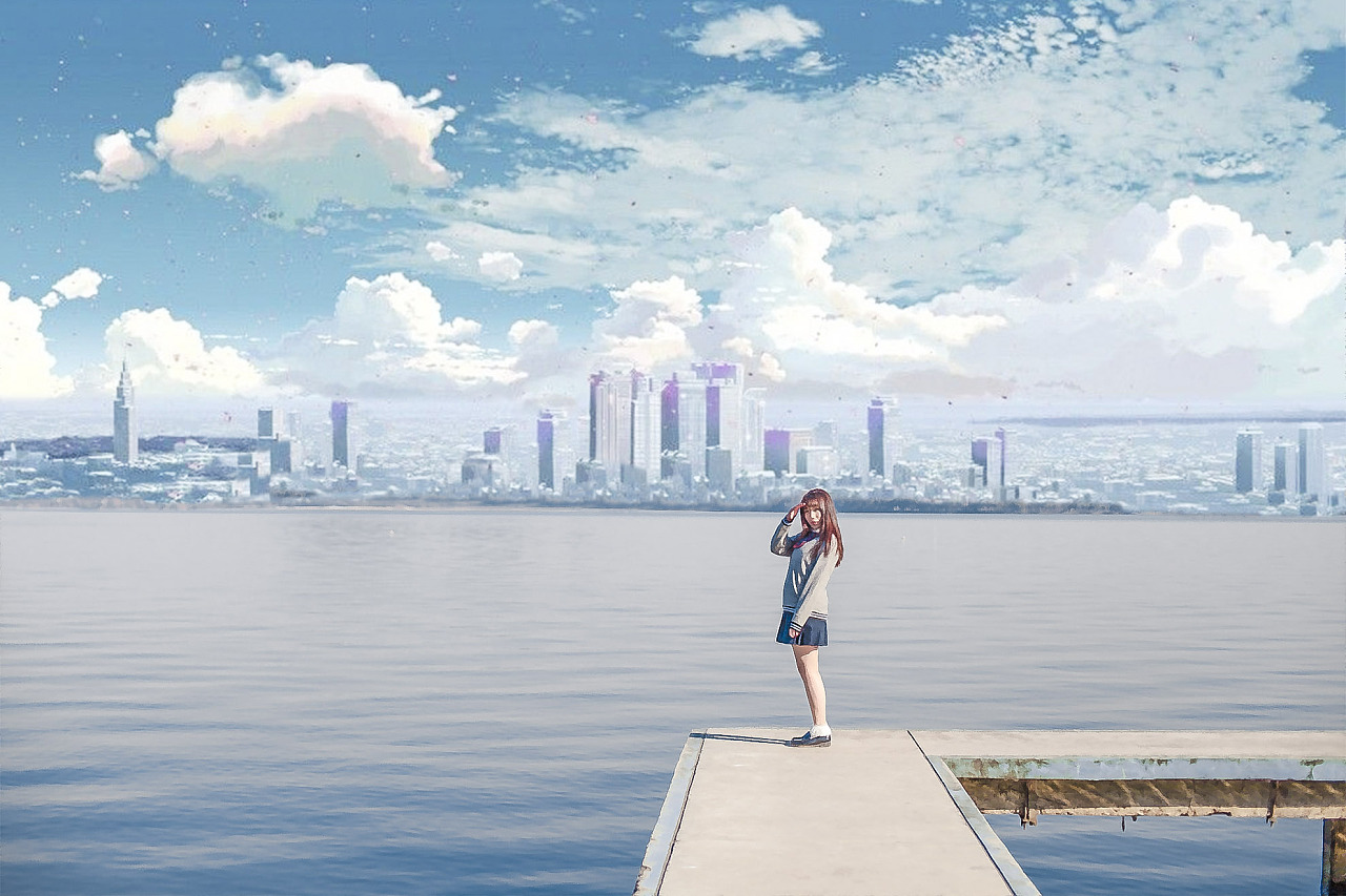 【摄影后期练习】海风少女