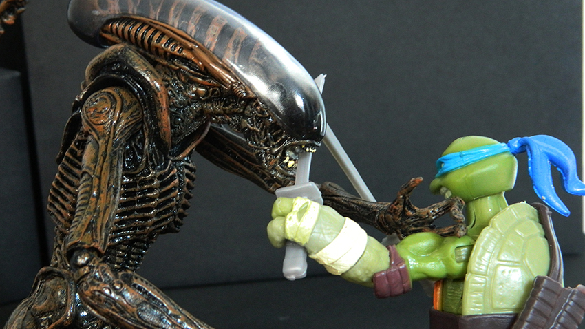 忍者龟斗异形(定格动画)|原创短片|影视|老麦巷