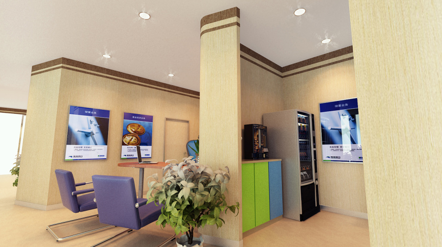 渤海银行社区小微支行网点设计|室内设计|空间