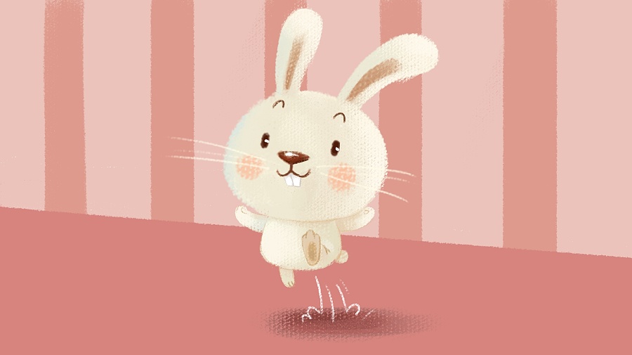 小兔喜欢蹦蹦跳