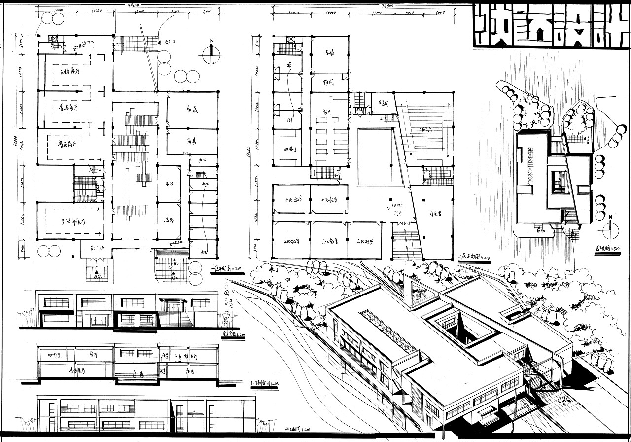 建筑快题线稿系列(四)