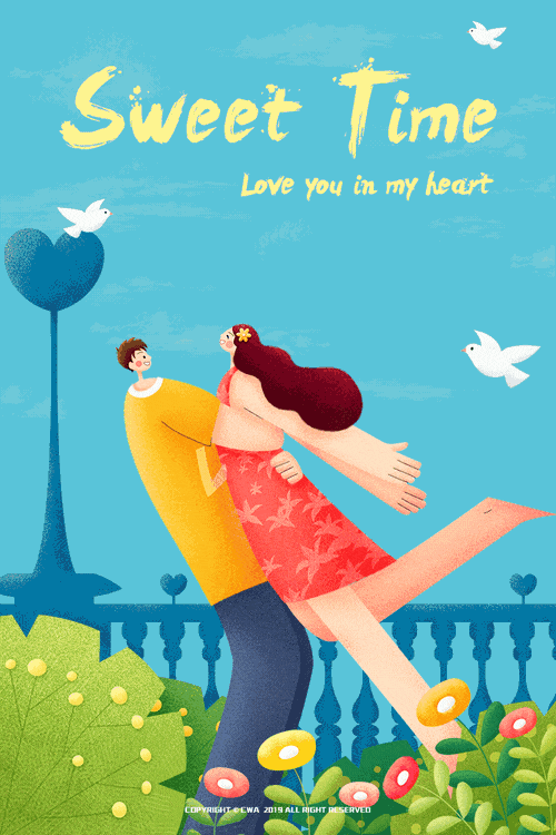 情人节插画动态效果|插画|商业插画|糖果妈妈c - 原创