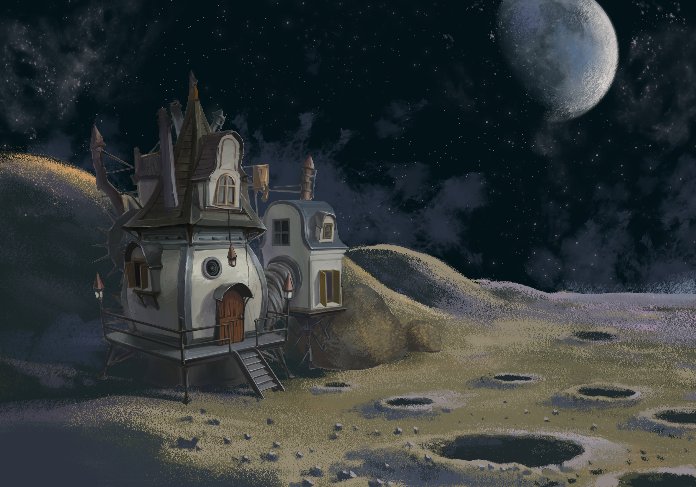 月球上的小房子