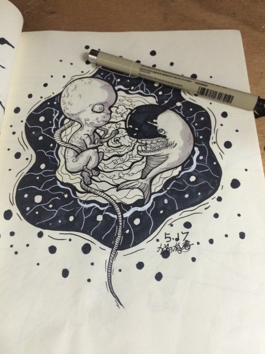 怪物|绘画习作|插画|猫有毒 - 原创设计作品 - 站