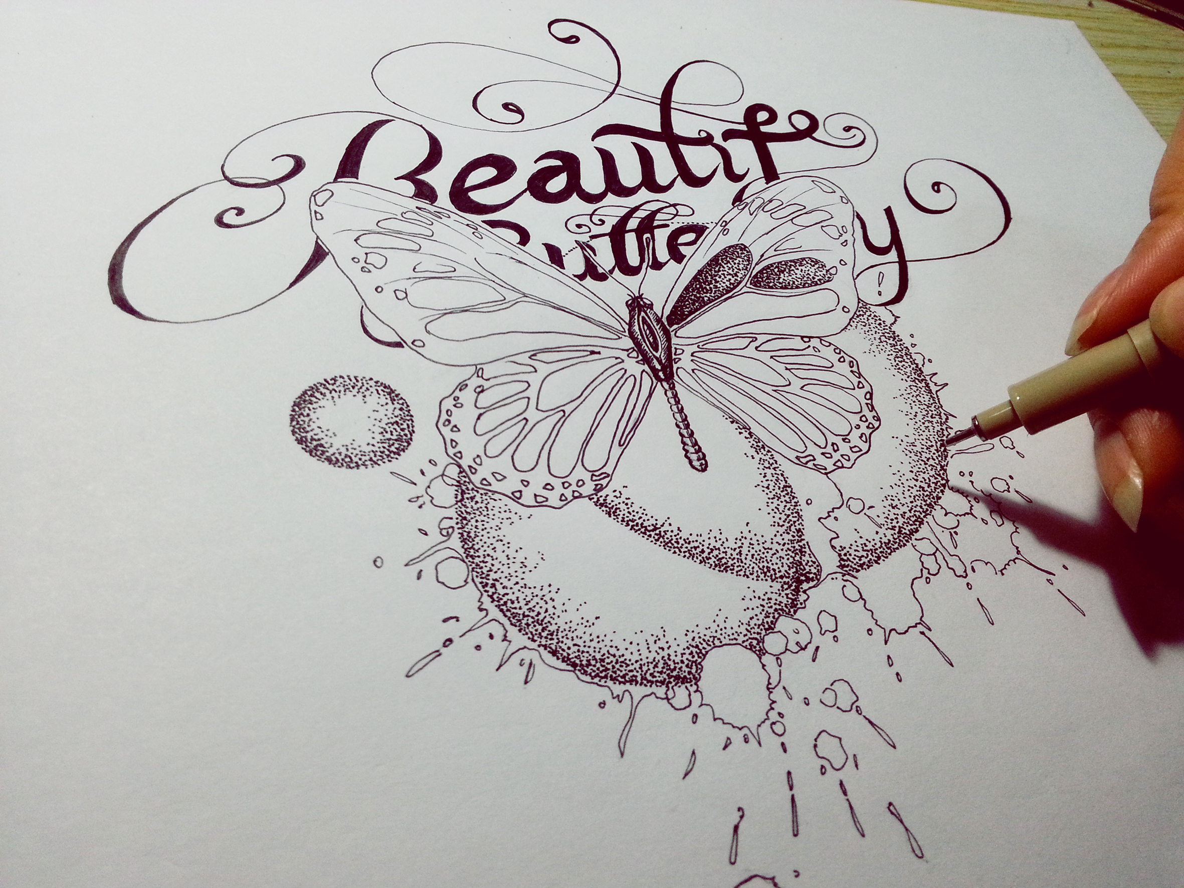 beautiful butterfly|平面|字体/字形|ceina_chen