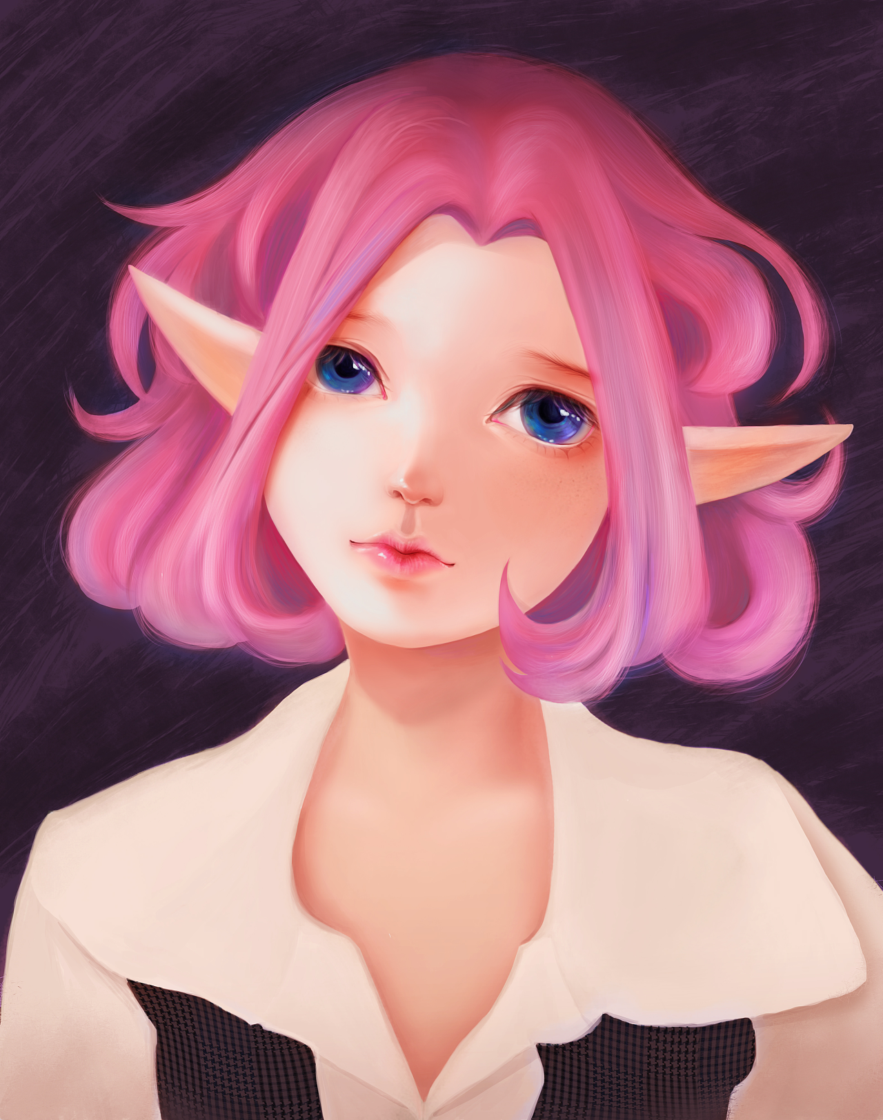 速涂一个精灵萌妹子