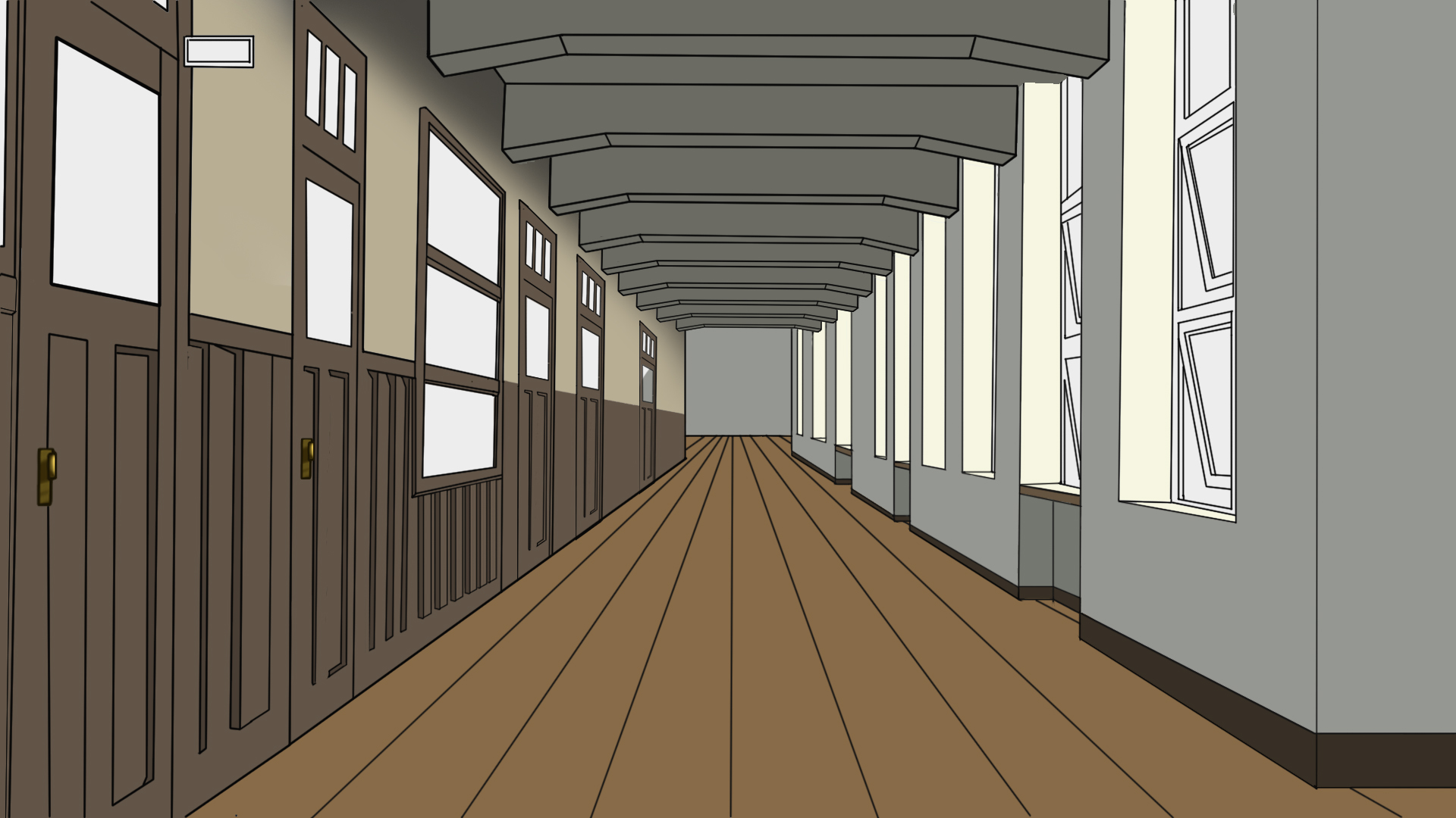 教室走廊 雍赫动画 学员作品|动漫|动画片|设计工会