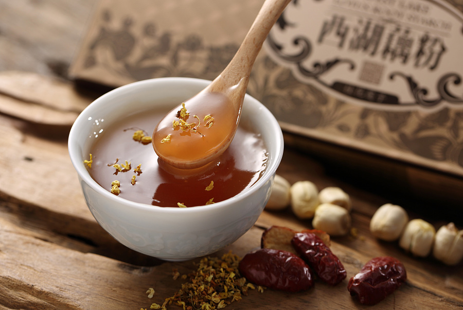 淘宝天猫西湖藕粉精拍案例展示|产品|摄影|小蚂蚁电商视觉 - 原创设计作品 - 站酷 (ZCOOL)