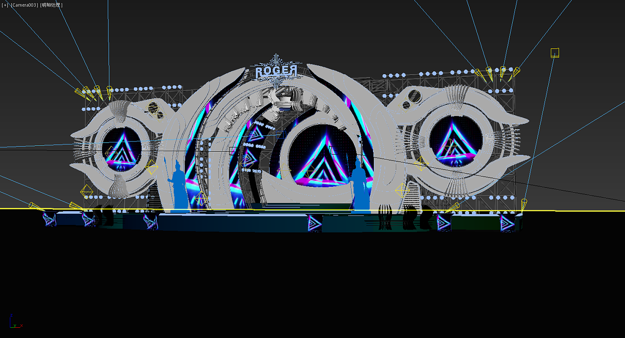 3dmax舞台设计视频灯光渲染