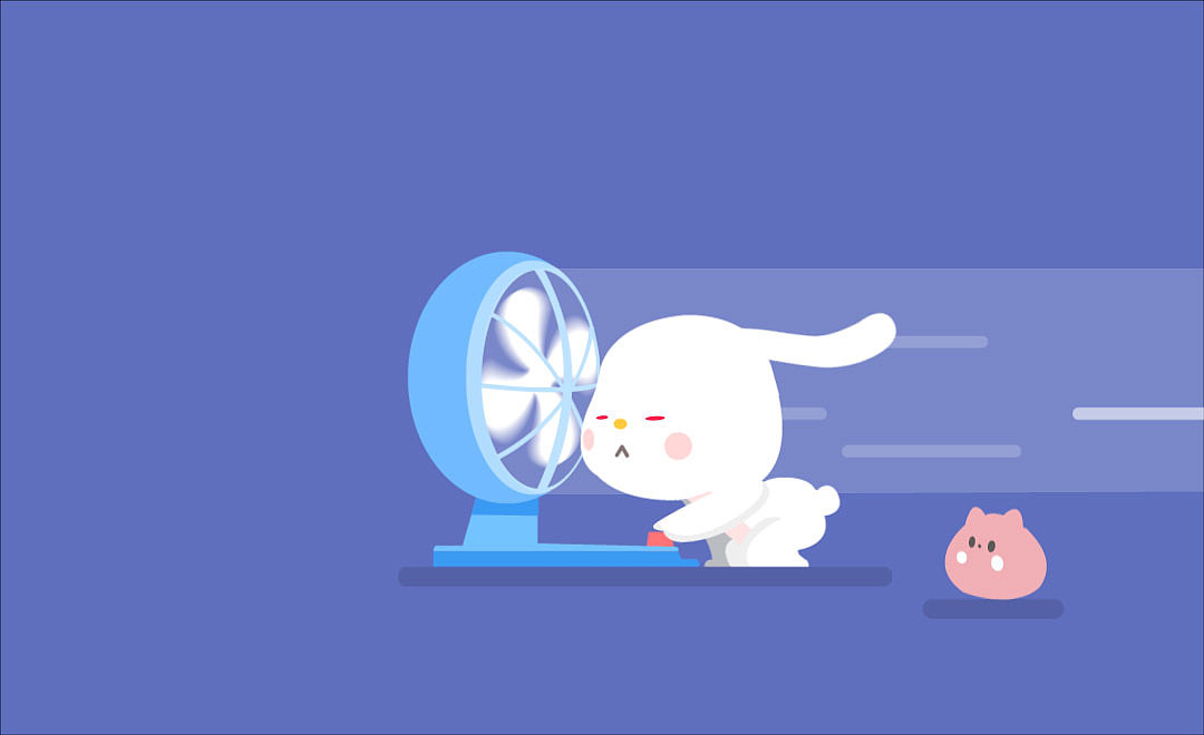 临摹-小兔子吹风扇