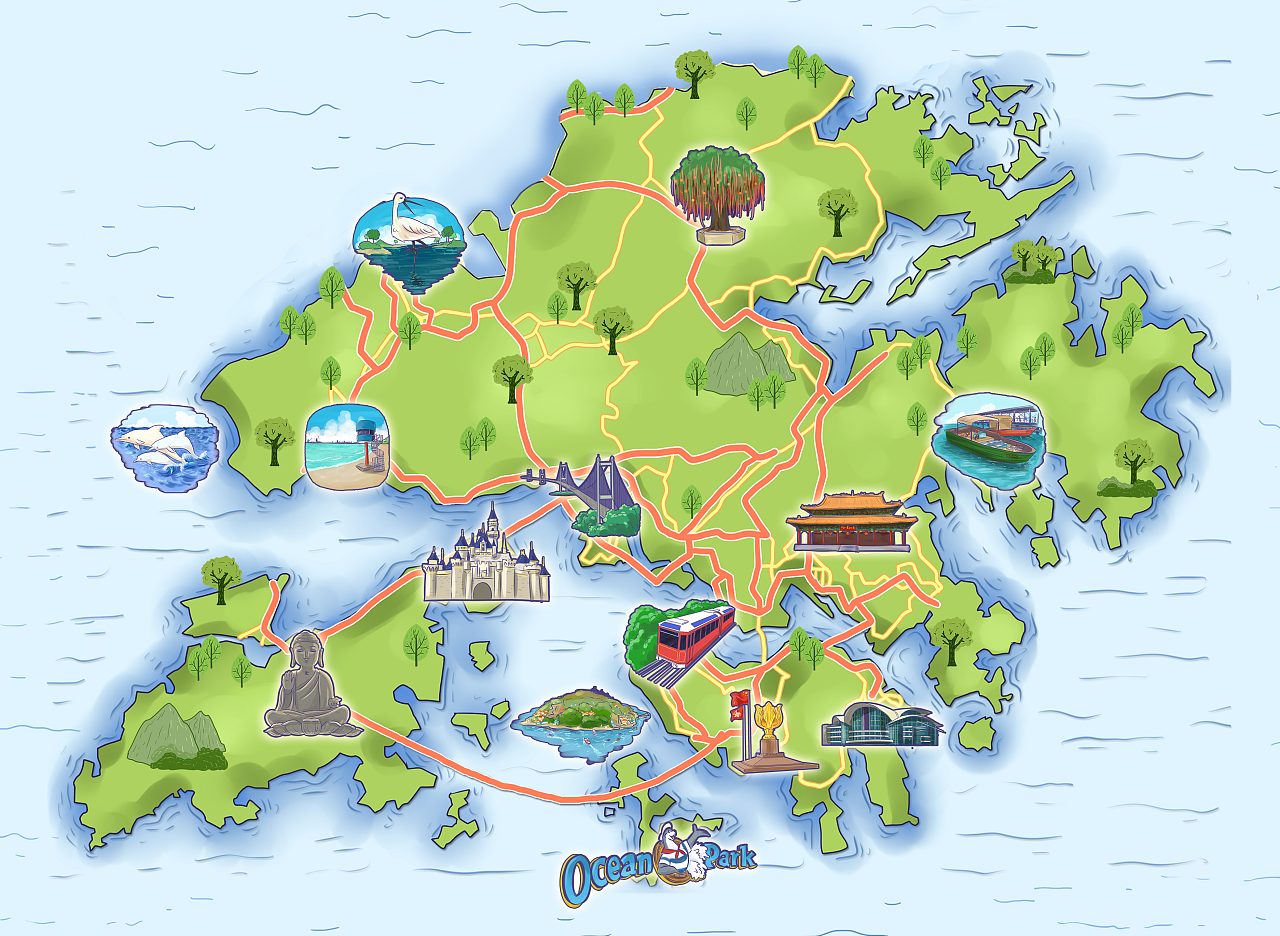 香港地图高清版可放大,香港行政地图全图 - 伤感说说吧