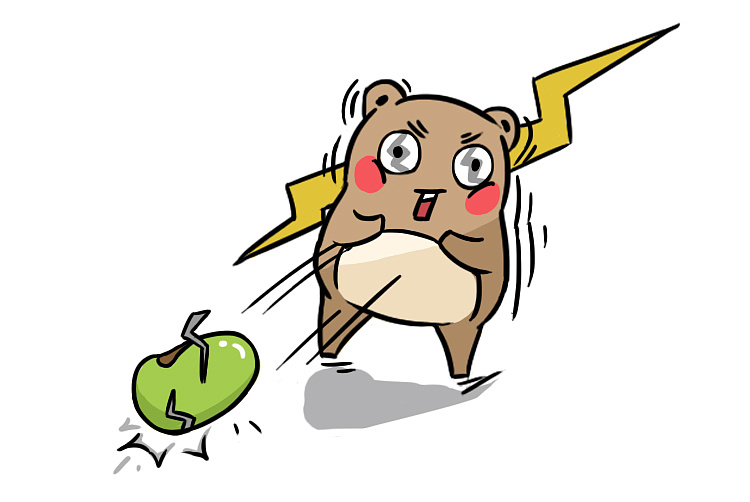 咬豆的原形象是公司请外包画的几张动作图,我到之后做了一些延展和